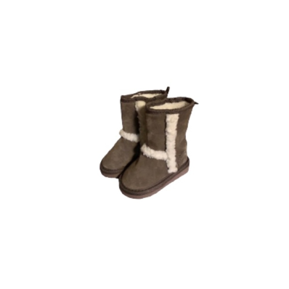 Please Mum Taupe Sherpa Boots - Baby Size 4
